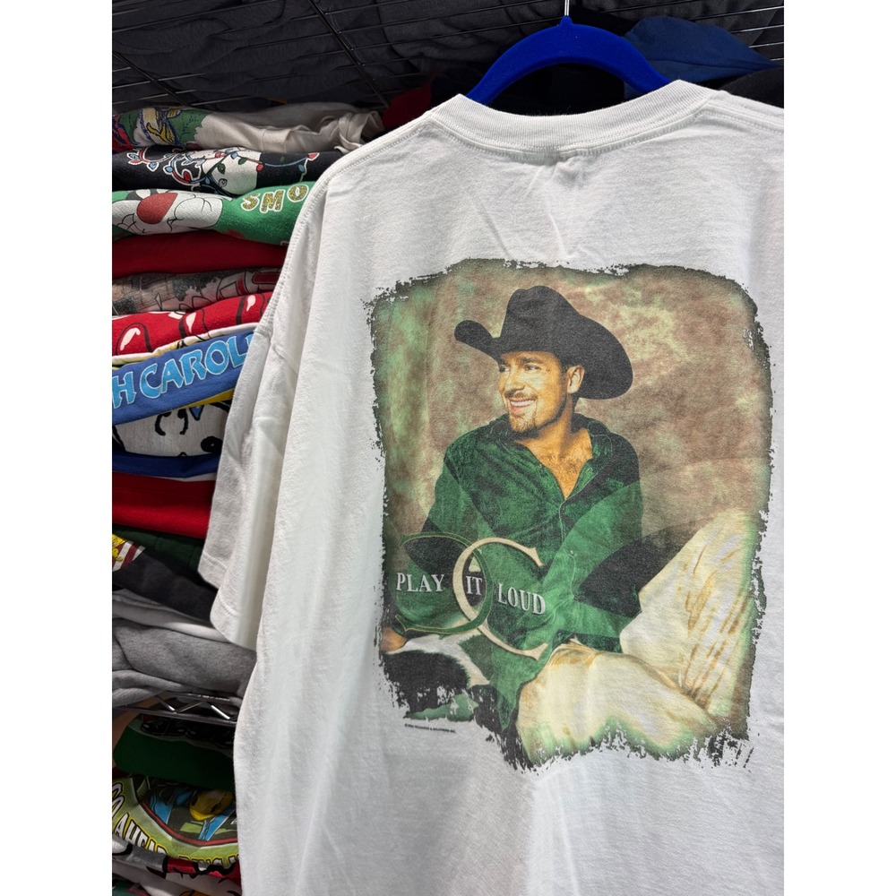 Vintage Chris Cagle Play It Loud Country Music Graphic T-Shirt White 2XL Jerzees